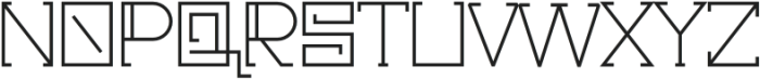 Cyber Megico OUTLINE otf (400) Font UPPERCASE