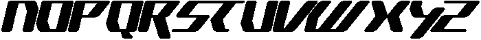 Cyber Motion Italic otf (400) Font LOWERCASE