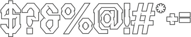 Cybros Outline otf (400) Font OTHER CHARS