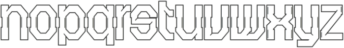 Cybros Outline otf (400) Font LOWERCASE