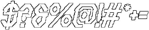 Cybros Pixel Outline otf (400) Font OTHER CHARS