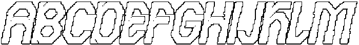 Cybros Pixel Outline otf (400) Font UPPERCASE