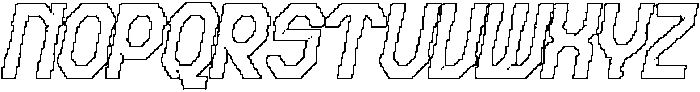 Cybros Pixel Outline otf (400) Font UPPERCASE