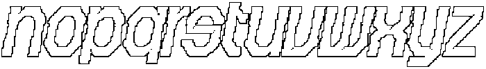 Cybros Pixel Outline otf (400) Font LOWERCASE