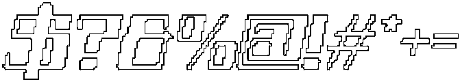 Cynode Pixel Outline otf (400) Font OTHER CHARS