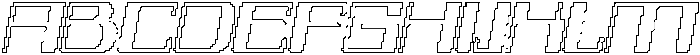 Cynode Pixel Outline otf (400) Font UPPERCASE