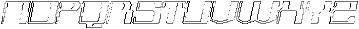 Cynode Pixel Outline otf (400) Font UPPERCASE