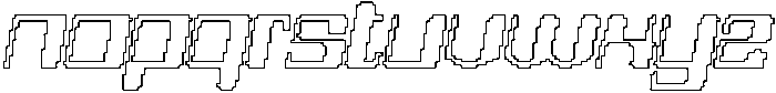 Cynode Pixel Outline otf (400) Font LOWERCASE