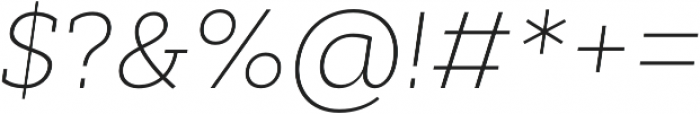 Cyntho Slab Pro ExtraLight Italic otf (200) Font OTHER CHARS