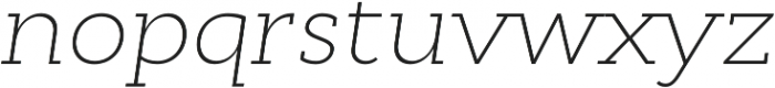Cyntho Slab Pro ExtraLight Italic otf (200) Font LOWERCASE