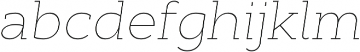 Cyntho Slab Pro Thin Italic otf (100) Font LOWERCASE