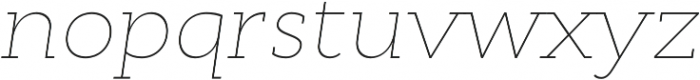 Cyntho Slab Pro Thin Italic otf (100) Font LOWERCASE