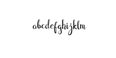 Cymbidium Script Font LOWERCASE