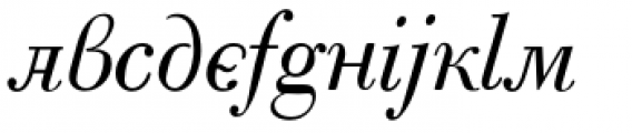 Cyrillic Latino Italic Font LOWERCASE
