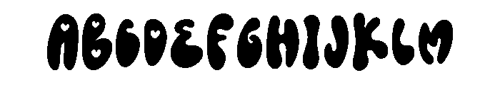Cyan Love DEMO Font UPPERCASE