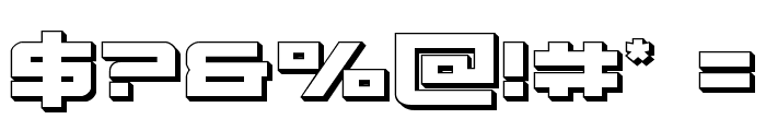 Cyberdyne 3D Font OTHER CHARS