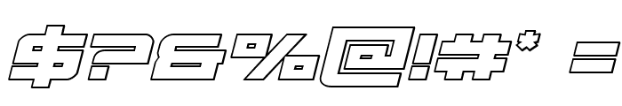 Cyberdyne Outline Italic Font OTHER CHARS
