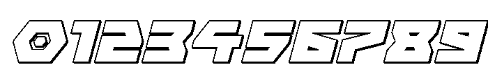 Cyberform 3D Italic Font OTHER CHARS