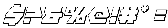Cyberform 3D Italic Font OTHER CHARS