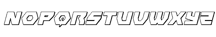 Cyberform 3D Italic Font UPPERCASE