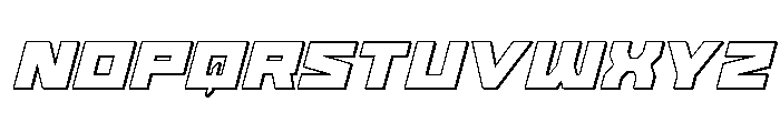 Cyberform 3D Italic Font LOWERCASE