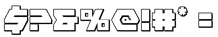 Cyberform 3D Font OTHER CHARS