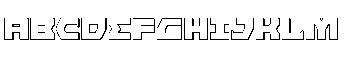 Cyberform 3D Font UPPERCASE