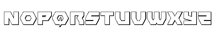Cyberform 3D Font UPPERCASE