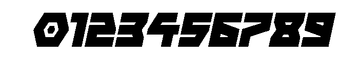 Cyberform Condensed Italic Font OTHER CHARS