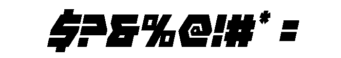 Cyberform Condensed Italic Font OTHER CHARS