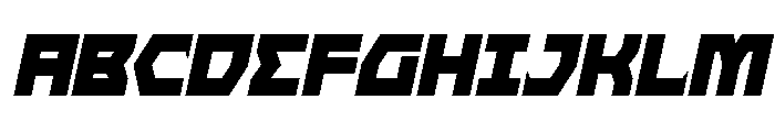 Cyberform Condensed Italic Font UPPERCASE