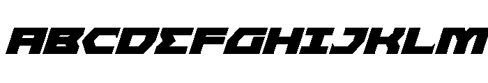 Cyberform Expanded Italic Font UPPERCASE