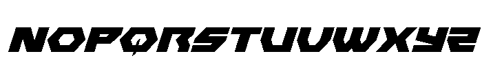 Cyberform Expanded Italic Font UPPERCASE