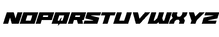 Cyberform Expanded Italic Font LOWERCASE