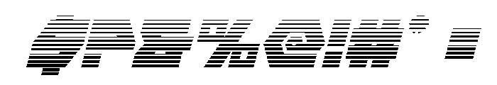 Cyberform Gradient Italic Font OTHER CHARS