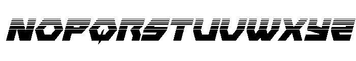 Cyberform Halftone Italic Font UPPERCASE