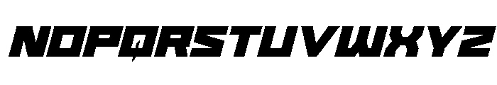 Cyberform Italic Font LOWERCASE