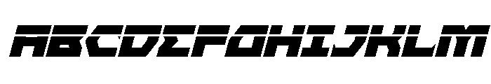 Cyberform Laser Italic Font UPPERCASE