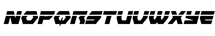 Cyberform Laser Italic Font UPPERCASE