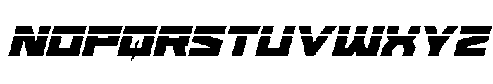 Cyberform Laser Italic Font LOWERCASE