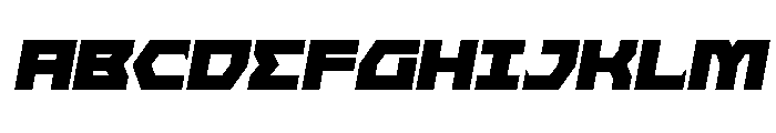 Cyberform Semi-Italic Font UPPERCASE