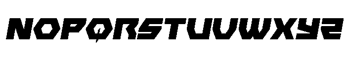 Cyberform Semi-Italic Font UPPERCASE
