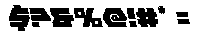 Cyberform Semi-Leftalic Font OTHER CHARS