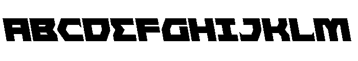 Cyberform Semi-Leftalic Font UPPERCASE