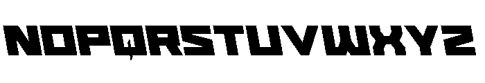 Cyberform Semi-Leftalic Font LOWERCASE