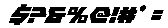 Cyberform Super-Italic Font OTHER CHARS