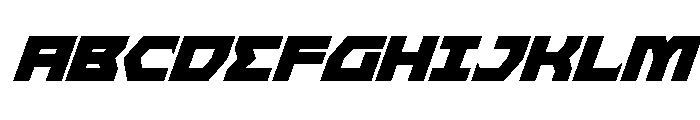 Cyberform Super-Italic Font UPPERCASE