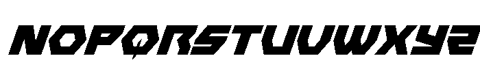 Cyberform Super-Italic Font UPPERCASE