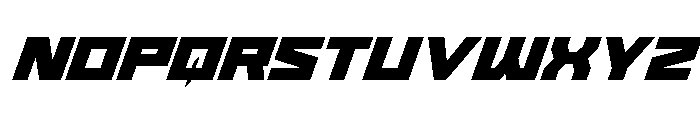 Cyberform Super-Italic Font LOWERCASE