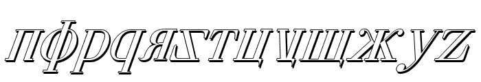 Cyberia Shadow Italic Font LOWERCASE